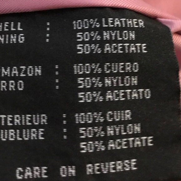 Colebrook & Company Chic Pink Genuine Leather Jacket Size Large VNTG - Picture 7 of 7